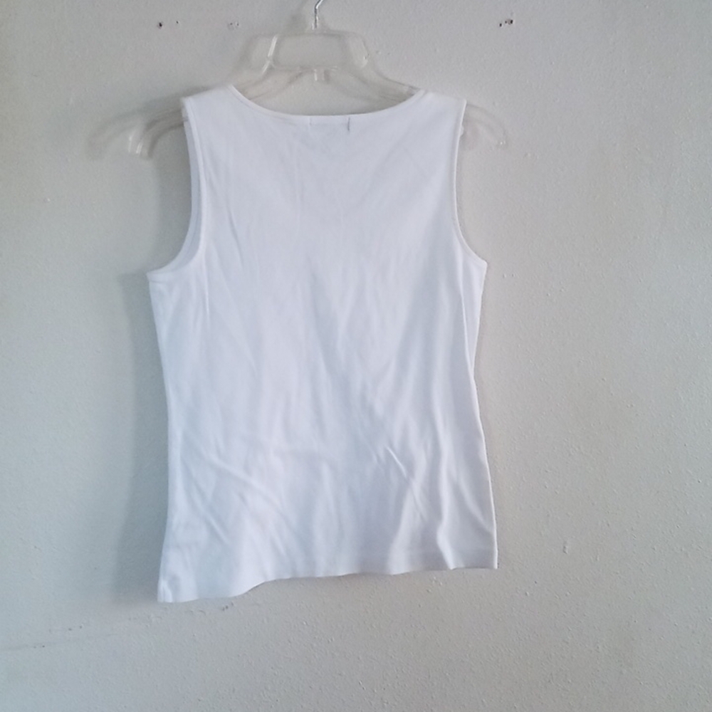 Chaps V Neck Ruffle Tank - Picture 4 of 4